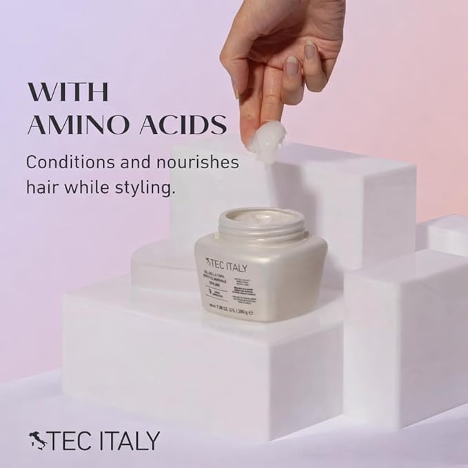 Tec Italy Gel Dela Cera Effetto Normale, Medium Hold Hair Gel for All Hair Types, Natural Finish Styling Gel with Shine & Definition, 9.88 oz (280 g)