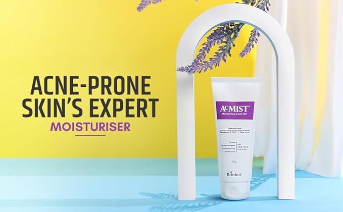 Acmist Moisturizing Cream Gel for Oily & Acne-Prone Skin | Oil-Free, Non-Comedogenic, Quick Absorbing & Makeup Friendly | With Vitamin E, Aloe Vera & Squalane | For Men, Women & Teens | 100g/3.5 oz.