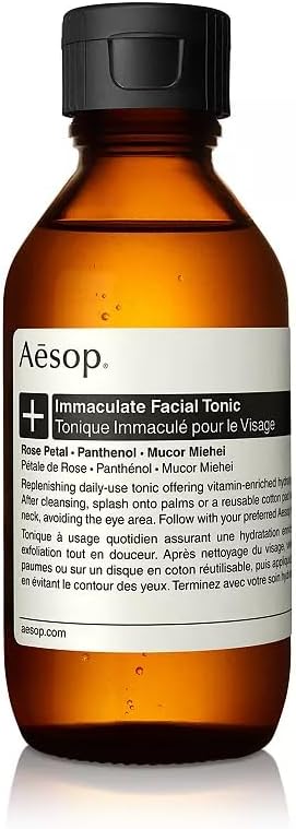 Aesop Immaculate Facial Tonic | Vitamin-Rich, Hyrdating Gentle Exfoliant | for Refined Skin Texture | 3.3 fl oz