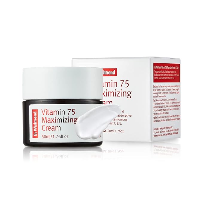 BY WISHTREND] Vitamin 75 maximizing cream, facial moisturizers, vitamin C&E, 50ml | All skin type, light-texture, refreshing-finish