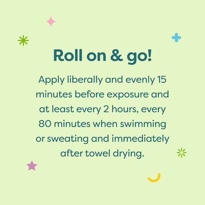Babyganics SPF 50 Kids Mineral Sunscreen Roller Ball,Totally Tropical | UVA UVB Protection | Octinoxate & Oxybenzone Free-| Water Resistant-| (3 ounce),(Pack of 4)
