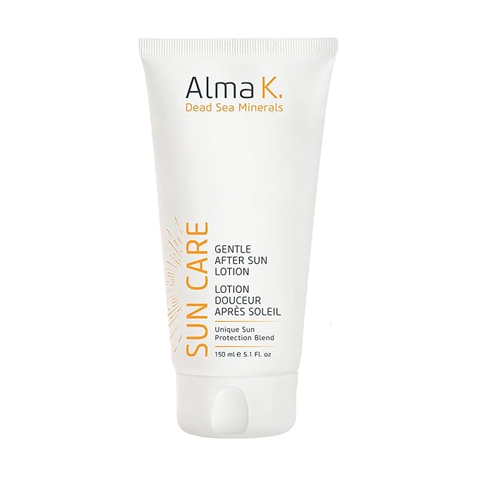 Alma K Gentle After Sun Lotion - After Sun Care - Made with Aloe Vera Gel, Dead Sea Minerals - Sunburn Relief - Vacation Essentials for Women - 5.1 oz