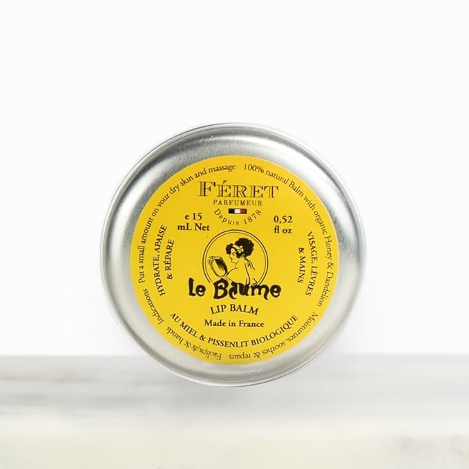 Feret Parfumeur Le Baume Multi Purpose Balm – Rose Poudré - Deeply Hydrating Moisturizer for Dry Cracked Skin, Lips & Cuticles - Natural Lip Balm with Shea Butter & Honey -Pack 2-15ml/.52 Ounce