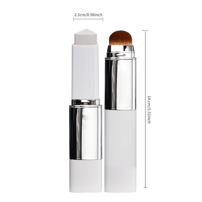 Tryskintle 2 in 1 Color-Changing Foundation Stick with Brush, Korean Color-Changing Foundation Stick, 2 in 1 Foundation Sticks with Brush (Natural)