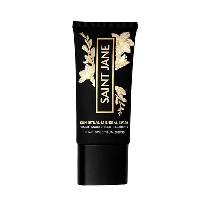 SAINT JANE - Luxury Sun Ritual - Pore Smoothing SPF 30 Mineral Sunscreen | Luxury, Floral-Infused, Clean Skincare (1.7 oz | 50 ml)