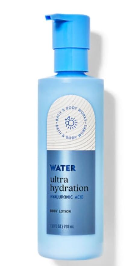 Bath & Body Works - WATER ULTRA HYDRATION - 2 Piece Hyaluronic Acid Body Lotion and Hello Gorgeous Gift Bag