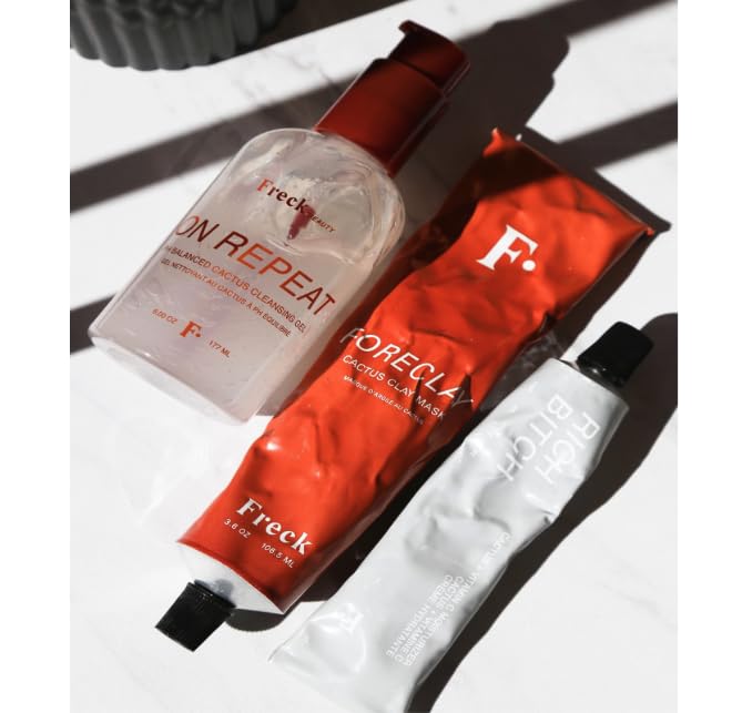 Freck Beauty FORECLAY Cactus Clay Mask – Detoxifying, Pore-Clearing, Gently Exfoliating with Prickly Pear, Kaolin & Illite Clay, Brightening, Vegan & Cruelty-Free | 88ml