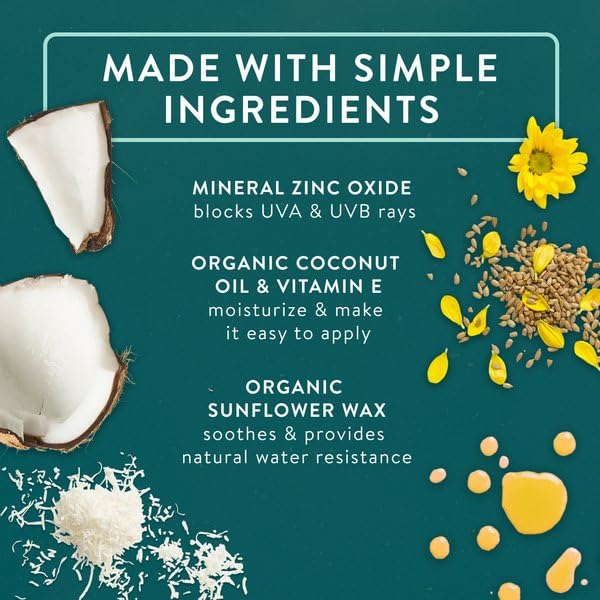 Badger SPF 50 Daily Mineral Sunscreen with Zinc Oxide, 85% Organic, Lightweight & Easy to Apply, No White Cast, Moisturizing, Reef Safe, Vegan, Unscented, 4 fl oz, 2 Pack