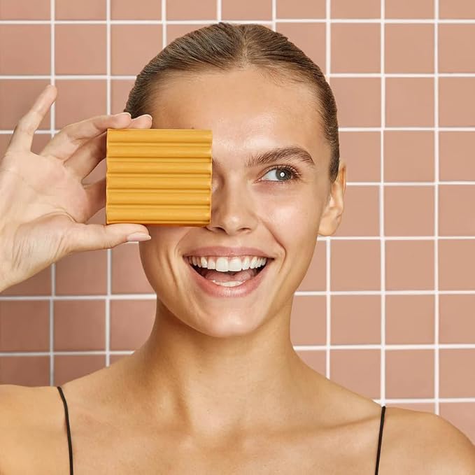 Kitsch Kojic Acid Soap – Turmeric Soap Bar with Hyaluronic Acid & Shea Butter – Brightening & Hydrating Body Wash & Face Wash for Dark Spots, Even Skin Tone & Natural Glow - Made in USA - 4 oz