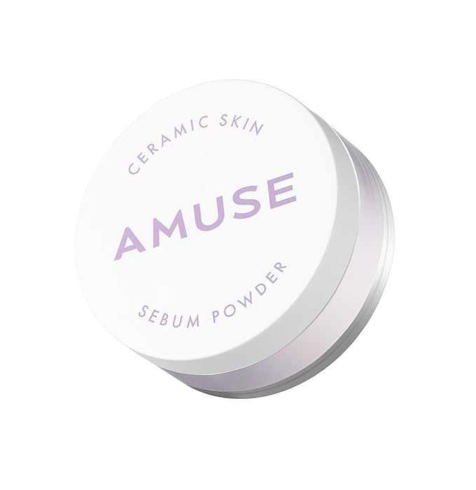 AMUSE SEOUL NEW Ceramic Skin Sebam Powder 2 Colors (Violet)】 Amuse Nosebum Pores & Sebum Cover Texture Cover Smooth Skin Adhesion Base Makeup Finish Powder Korean Cosmetics Vegan