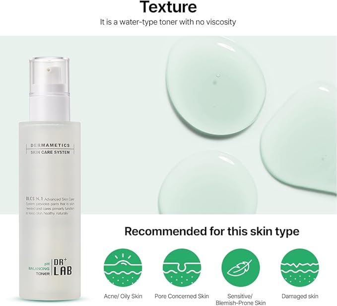 pH Balancing Toner 5.07 fl oz /150ml Moisturizing Oil pH Level Balance Pore Tightening for Oily and Acne Skin Korean Skincare