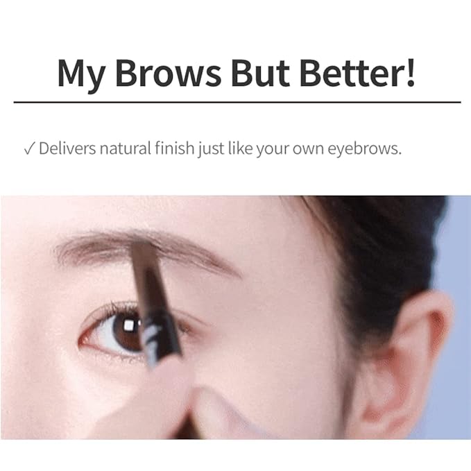 ETUDE Drawing Eye Brow, Eyebrow Pencil, Microblading, Long Lasting, Soft Textured Natural Daily Look, Korean Makeup, Beauty, Dark Gray (0.008 Ounce)