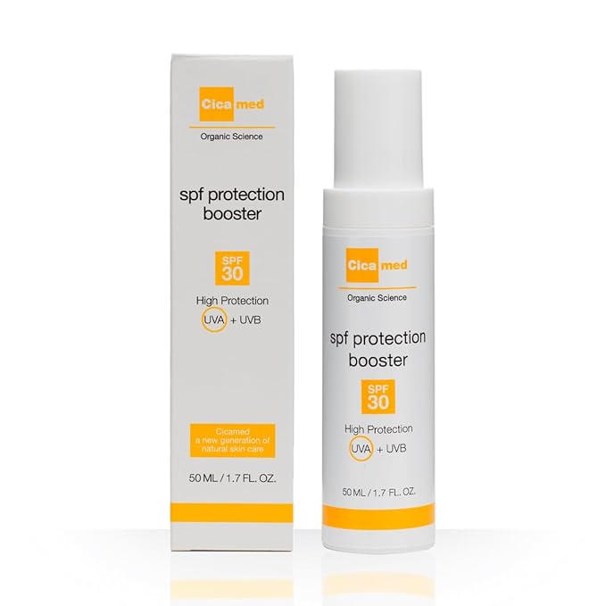 Cicamed Organic Science SPF Booster 30+ Facial Protection UVA/UVB, Anti Pollution Anti-Aging Sunscreen