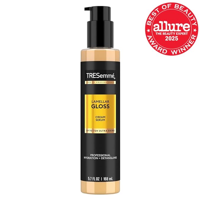 TRESemmé Hydrating & Detangling Cream Serum Lamellar Gloss Ultra Shine Up to 72H 5.7 Fl Oz,(Pack of 2)