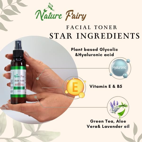Glow Revival Toner Mist – Plant-Based Hydration & Gentle Exfoliation with Glycolic & Hyaluronic Acids