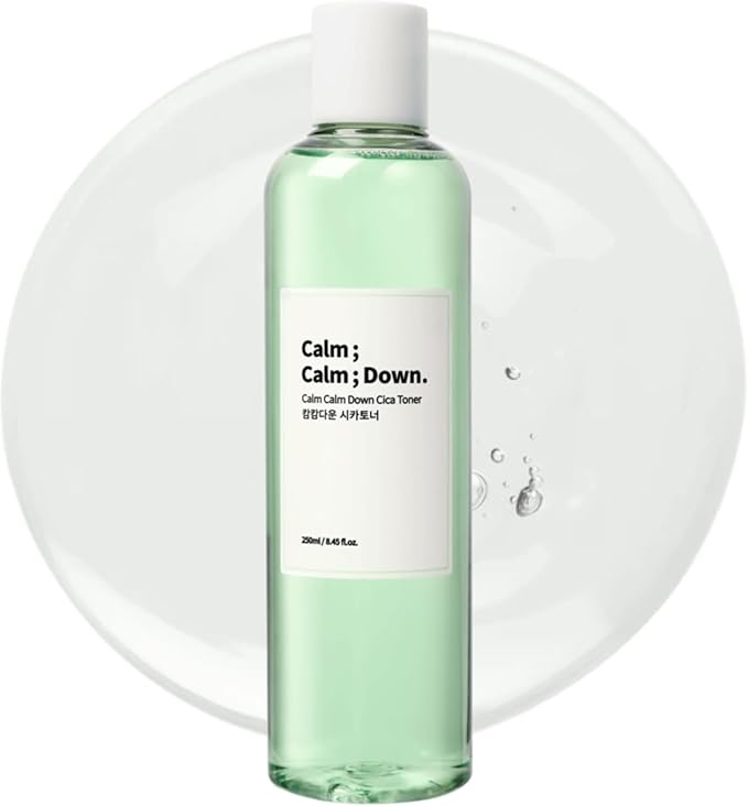 Calm Calm Down CICA Ampoule Toner – Daily Hydrating & Soothing Toner for Sensitive, Acne-Prone Skin with Centella & Madecassoside | Korean Skincare 8.45 fl.oz