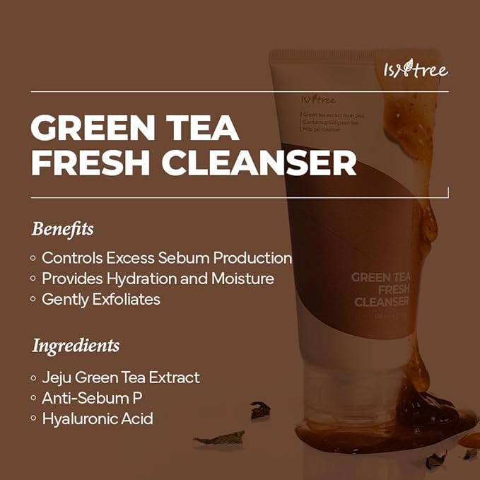 ISNTREE Green Tea Fresh Toner 200ml, 6.76 fl oz + Green Tea Fresh Cleanser 120ml, 4.05 fl.oz