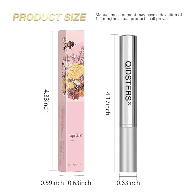 2Pcs Nude Honey Lipstick Tinted Lip Balm, Sheer Hydrating Lip Stain for All Skin Tones, Natural Lightweight Lips Gloss Makeup for Women, Vegan & Cruelty-Free