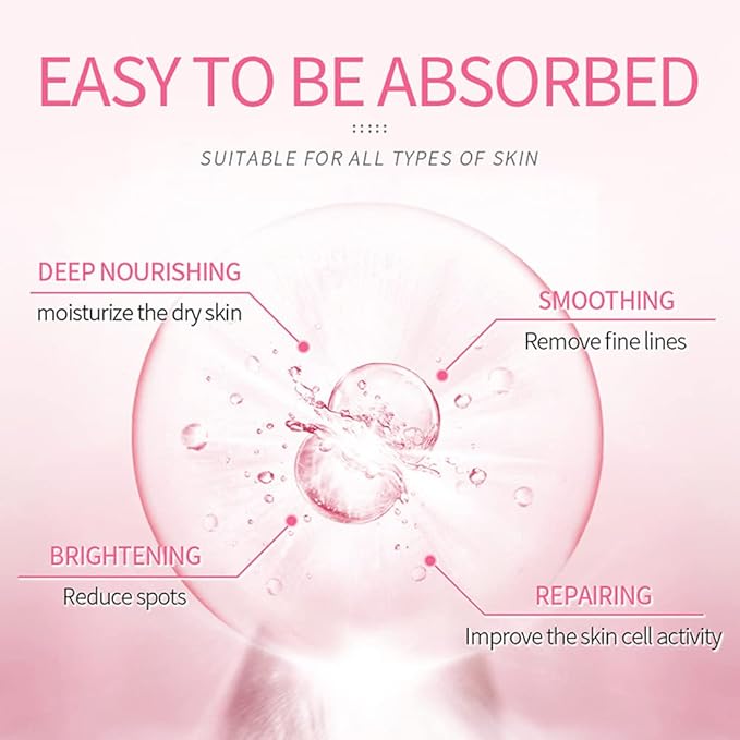 Sakura Face Lotion Moisturizing Essence for Shrink Pores Skin Daily Care, Toner Lotion Hydrating Repair Face Cream Vitamin C Serum Improve Skin Nourishing Facial Cream Softener Skincare