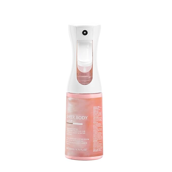 Sunglaze Sheer Body Mist Sunscreen,Lightweight Spray,Broad-Spectrum UV Protection & Hydration,For Active Lifestyles & Sensitive Skin,Ideal for Beach, Outdoor Sports-Sunscreen one