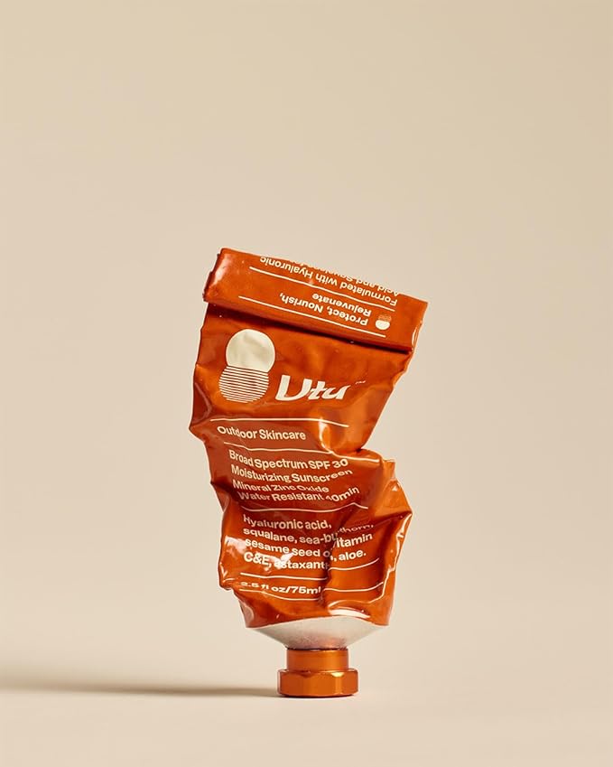 UTU - SPF30 Daily Moisturizing Face Sunscreen | Hyaluronic Acid, Squalane, Vitamin C+E | Clean, Reef Safe, Cruelty Free, Broad Spectrum, Mineral Zinc Oxide (75 mL | 2.5 fl oz)