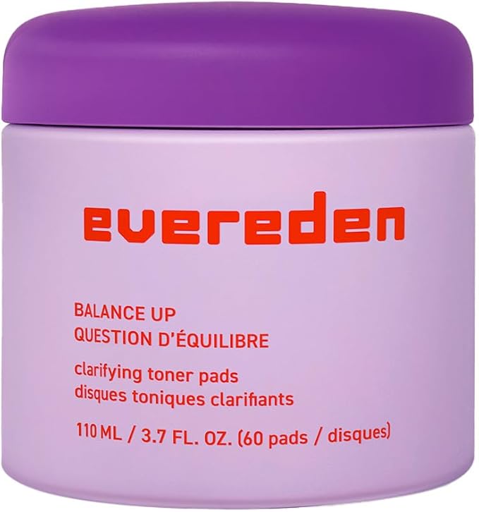 Evereden Balance Up Toner Pads for Face | Cute Terry Headband | Gentle and Vegan Pre-Teen Water-Based Face Toner Pads with Green Tea, Chamomile, and White Tea for Oily and Pimple-Prone Skin