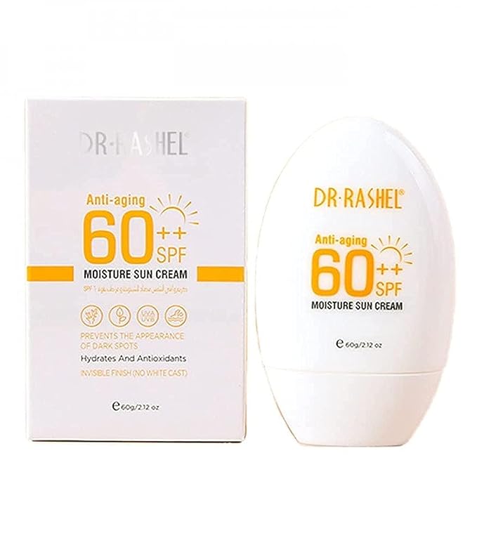 DR.RASHEL Dr Rashel Anti Aging 60++ SPF Moisture Sun Cream, Size 60g, 2.12 Oz (Pack Of 1)