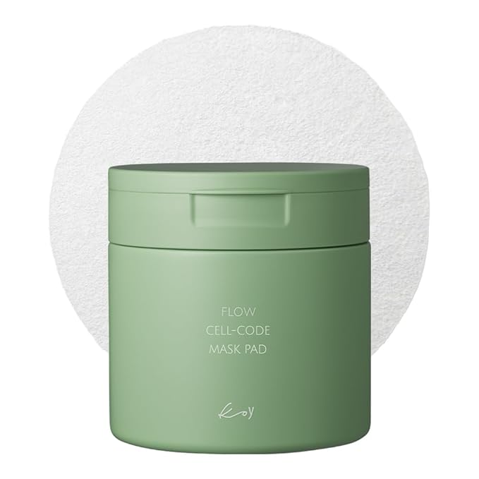 KOY Flow Cell-Code Mask 50 Pads, Improves Soothing Care & Deep Hydration, Cooling and Moisturising Toner Pads, Hyaluronic Acid, Panthenol and Betaine for Skin with Enriched Essence, 6.76 fl oz