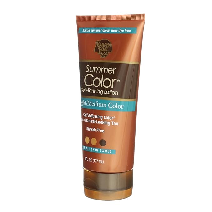 Banana Boat Self-Tanning Lotion, Light/Medium Summer Color for All Skin Tones - 6 Ounce (Pack of 3)