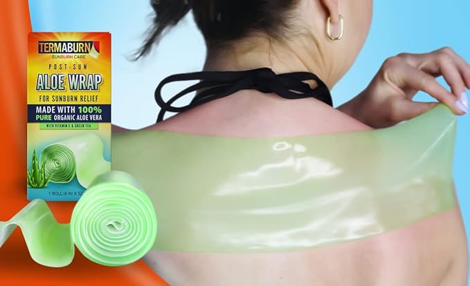 Sunburn Care Kit: TermaBurn Sunburn Care Aloe Wrap and SunBurnDrink Citrus Punch Drink Stick (x2)