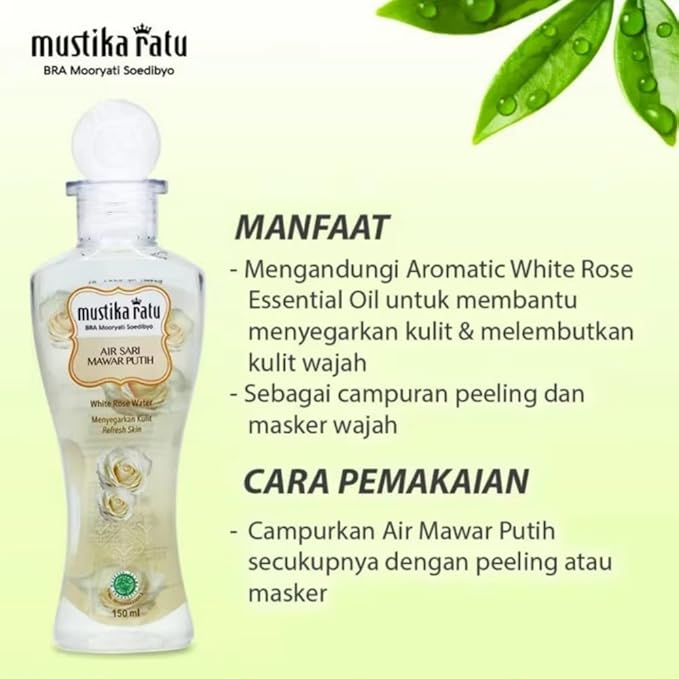 Mustika Ratu, Air Sari, Mawar Putih, 150ml (Pack of 1)