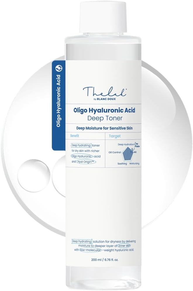 Oligo Hyaluronic Acid Hydrating Toner 200ml– Hydrating Toner for Sensitive Skin, pH Balance, Korean Skin Care, Alcohol-Free, Vegan Formula, (6.76 fl. oz.)