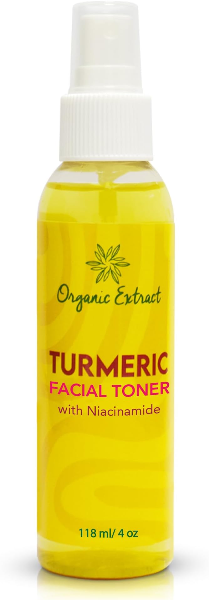 Turmeric Facial freshener - 4 fl oz / 118 ml - Skin Brightening Face freshener, Gently Removes Impurities - Skin Balancing & Pore-Reducing Toner - Hydrating Toner with Niacinamide