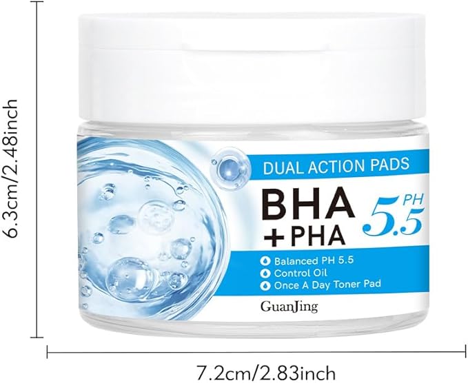 BHA + PHA Toner Pad, 90 Pads Zero Pore Pad, Natural Hydration Hyaluronic Acid & Centella Sheet Masks with Peony – Facial Pads for Glowing Skin