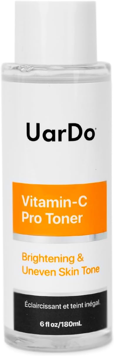 Uardo Vitamin-C Pro Toner 6 Fl Oz | 180ml - usn115 | for All Skin Types & Dull/Uneven Tone | Restore Balance | Moisturizing | Even Skin Tone | for Women and Men