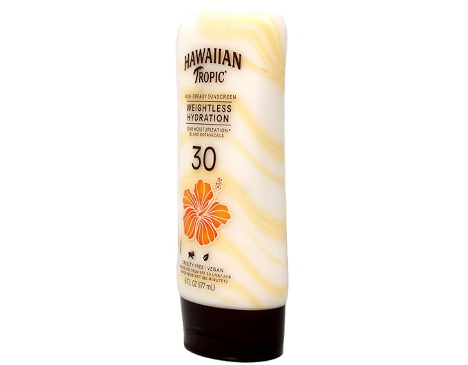 Hawaiian Tropic Sunscreen Silk Hydration Moisturizing Broad Spectrum Sun Care Sunscreen Lotion - SPF 30, 6 Ounce