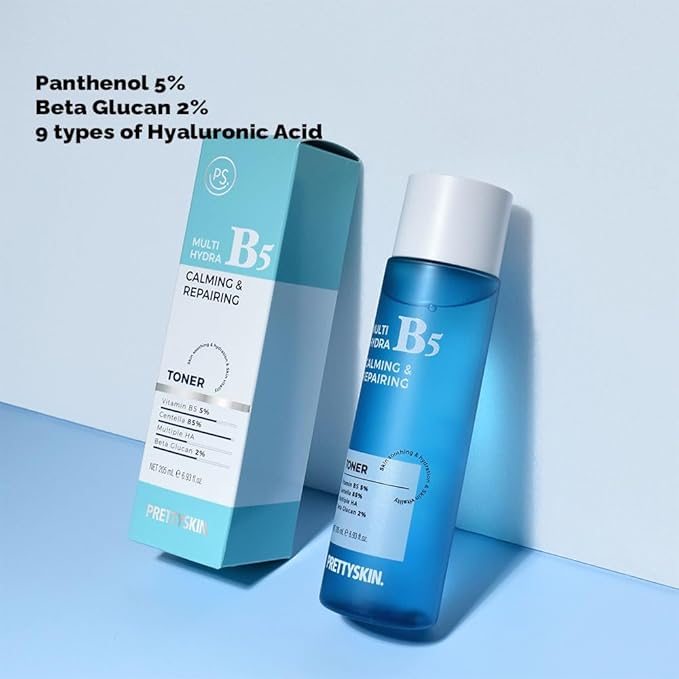 PS.PRETTYSKIN Hydra B5 Toner for Calming & Repairing-Hydrating Facial Toner-Face Toner Korean Alcohol Free, 205ml/ 6.93 Fl Oz