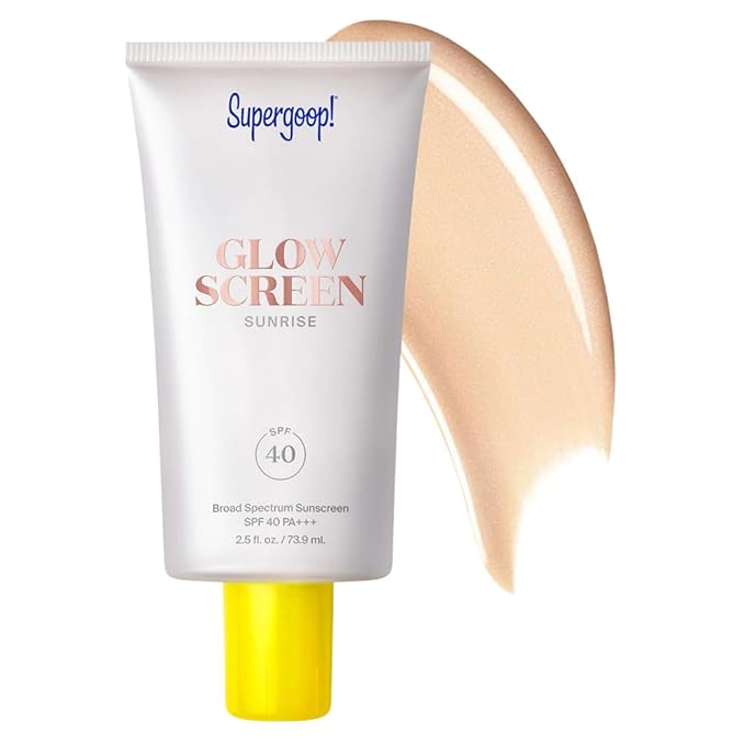 Supergoop! Glowscreen (SPF 40) - 2.5 fl oz - Glowy Primer + Broad Spectrum Tinted Sunscreen - Helps Filter Blue Light - Hydration - Hyaluronic Acid & Vitamin B5