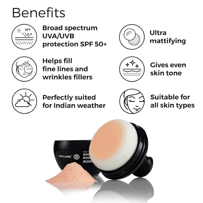 Brillare ZINC Powder Sunscreen - Beige 02