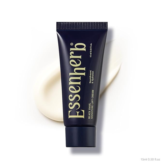Black Snail Signature Lift Cream – Korean Skincare Firming Moisturizer with 65% Snail Mucin, Peptides & Hyaluronic Acid – Cream for Skin Texture & Elastic-Looking Finish – 0.50 fl oz (15ml)
