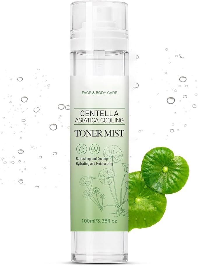 Centella Asiatica Facial Mist, Hydrating Toner Spray for Face, Lightweight Refreshing Soothing Spray Toner Skincare for Soft & Glow Skin, Reduces Redness & Dryness, for All Skin Types