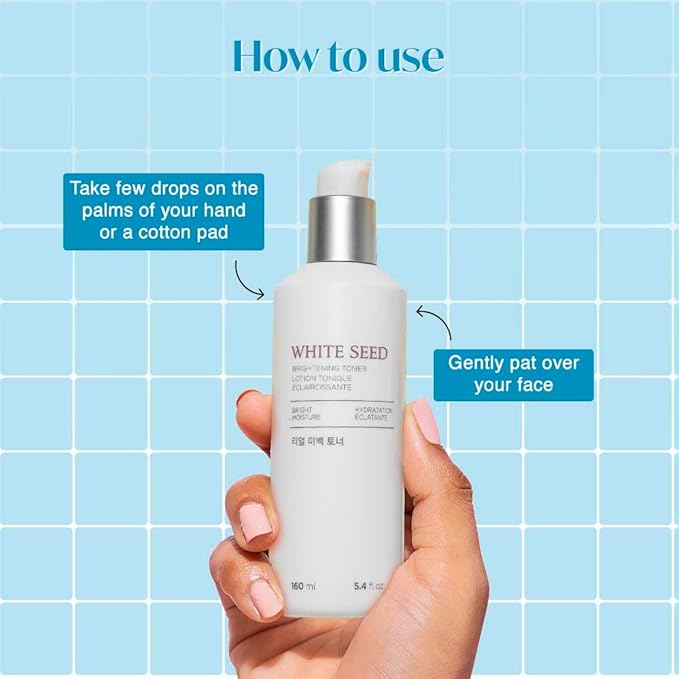 The Face Shop White Seed Brightening Toner with Lupin Seed, Daisy, Niacinamide, Moisturizing & Brightening