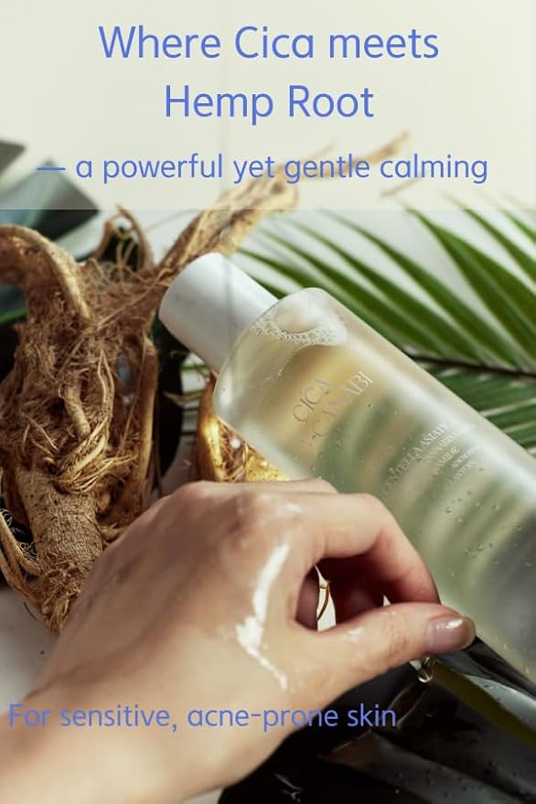 CICA CANABI Acne-Calming & Redness-Relief Toner (6.76 fl oz) with Fermented CICA & Hemp Root for Sensitive, Oily & Combination Skin