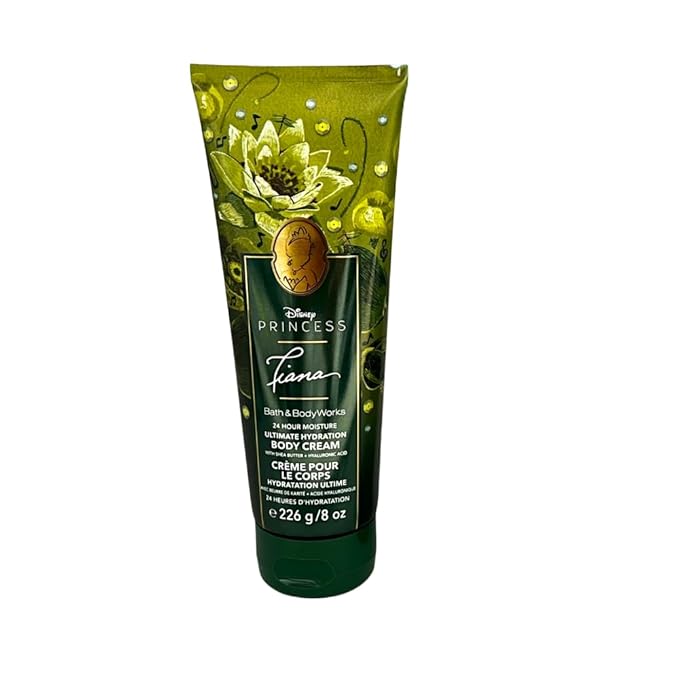 Bath & Body Works PRINCESS COLLECTION Ultimate Hydration Body Cream 2-piece Gift Set with a Bow for Holidays – Full Size – Limited Edition (Tiana & Jasmine)