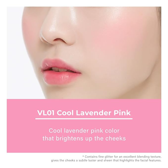 A'PIEU Juicy-Pang Jelly Blusher [VL01] – Soft Touch Blush for Cheek with Combined Cream & Powder Texture for Natural Dewy-Finish, No Fall-Out. 0.16 oz