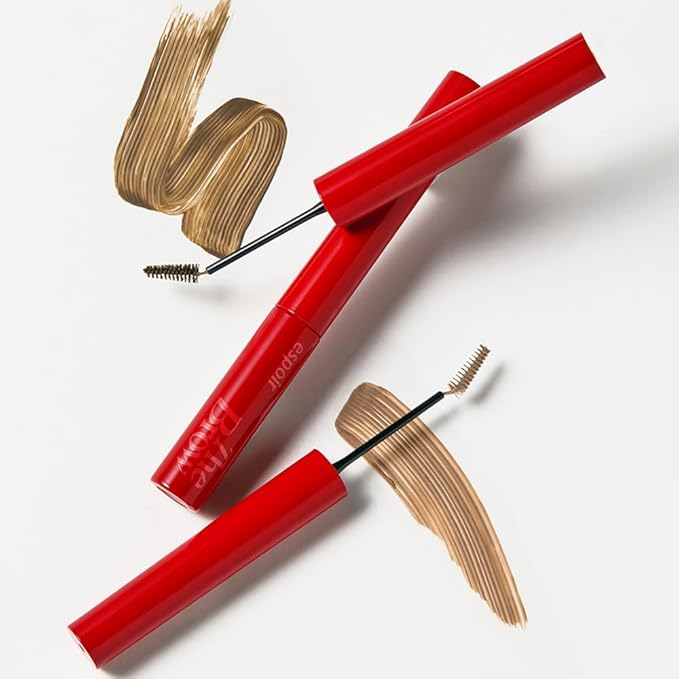 Espoir The Brow Color Fixing Cara #6 Rosy Brown | Easy Fixing without Clumping with Skinny Brush, Long-Lasting & Smudge-proof Eyebrow Mascara, Soft Mood Coloring Tinted Gel, Korean Makeup, 0.1 Fl Oz.