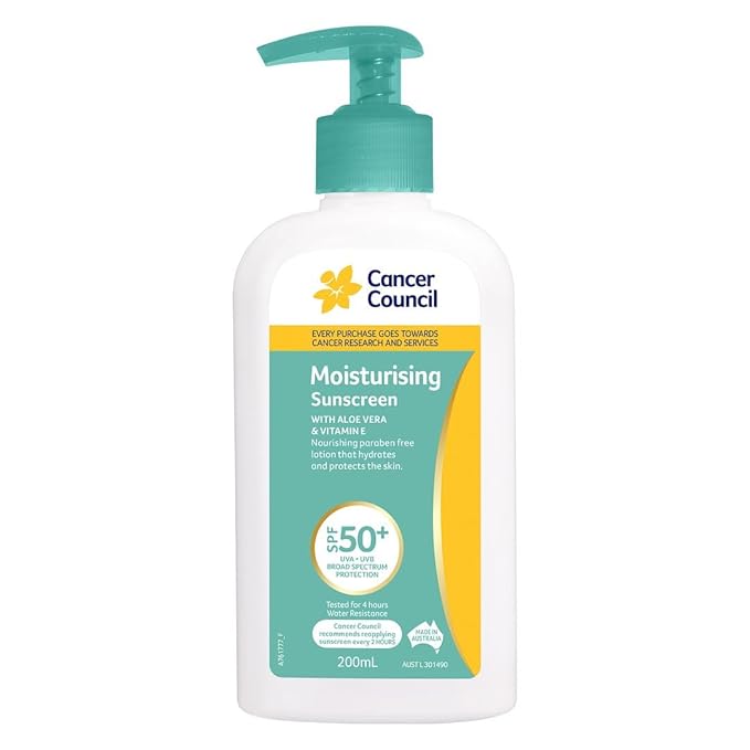 CANCER COUNCIL SPF50+ Moisturising Sunscreen Pump 200mL
