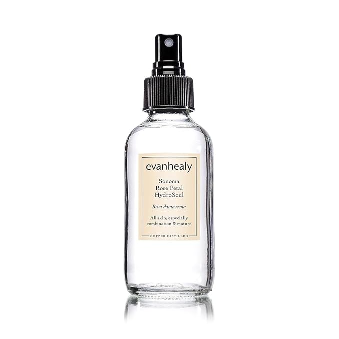evanhealy Sonoma Rose Petal HydroSoul | Copper Distilled Hydrosol | Hydrating & Balancing Face Toner for Mature, Delicate, Fragile & Devitalized Skin