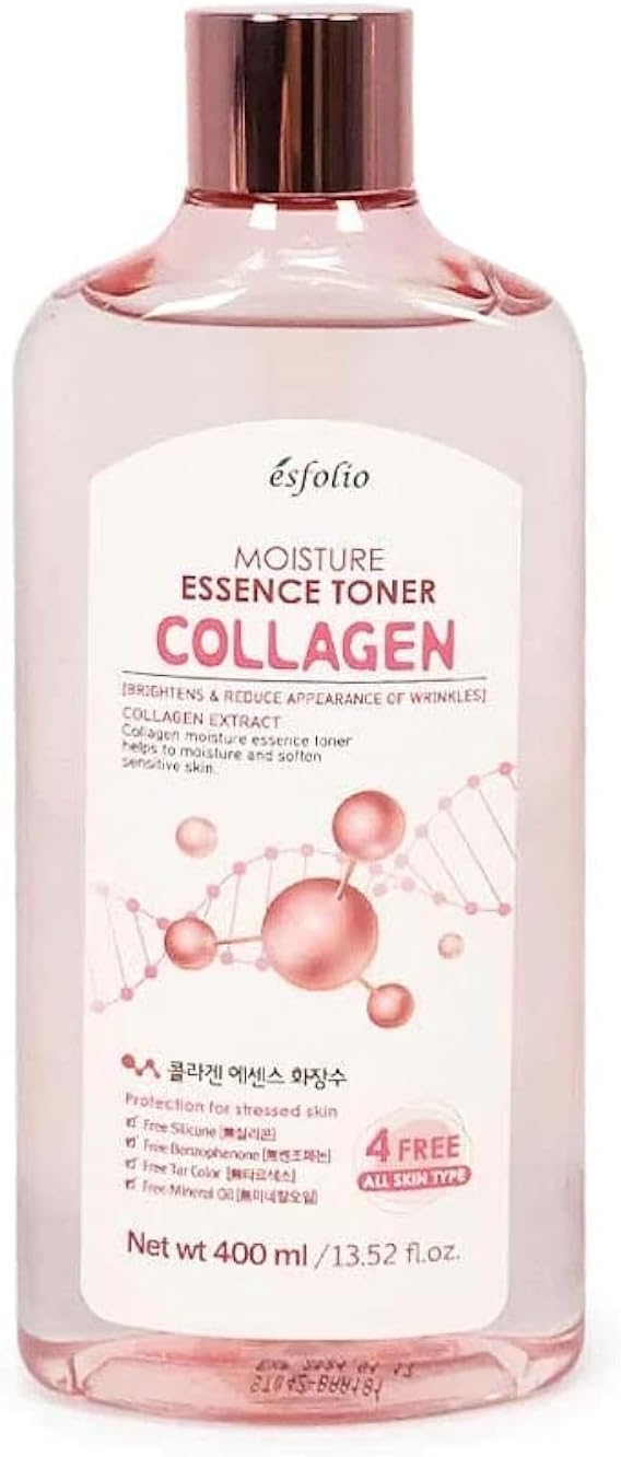 Esfolio Moisture Collagen Essence Toner, 13.52 Fl Oz, (Pack of 1)