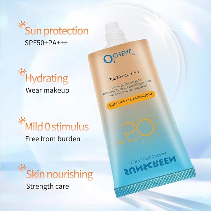 O'CHEAL Sunscreen Isolating Cream Anti-aging Anti Wrinkle Moisturizing Whitening Facial Body Neck Skin Care Cream-2.12oz